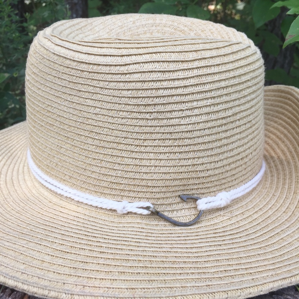 HBY Miami Soft Straw Hat Fishhook & Rope - Picture 7 of 10
